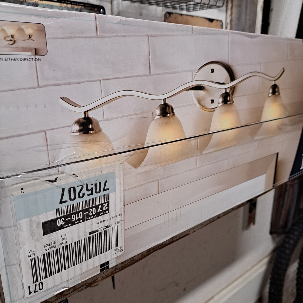 Elegant Nickle-Finish Wall Sconce Light Fixture